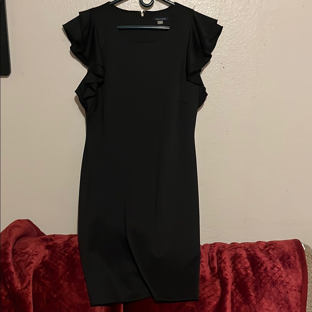 Tommy Hilfiger Black Ruffle Sleeve Blouse